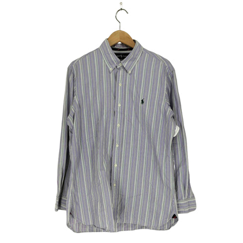 ラルフローレン RALPH LAUREN CUSTOM FIT ストライプ柄ポニー刺繍BDシャツ メンズ L