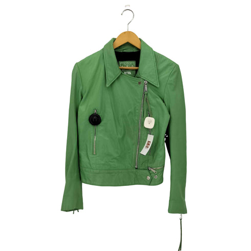 ディーゼル DIESEL ラムレザー ダブル ライダースジャケット Y2K レディース import:M
