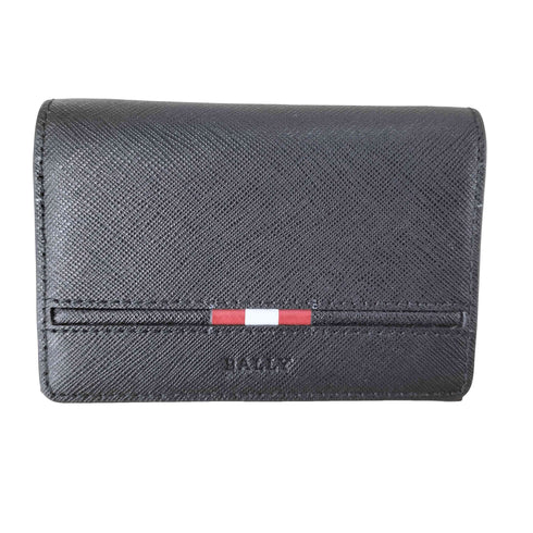 バリー BALLY エンボスレザー ビジネスカードホルダー 名刺入れ メンズ