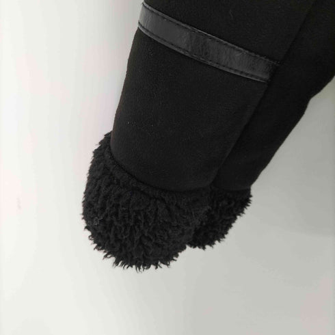 ザラ ZARA フェイクムートン ボア ダブルライダース ジャケット レディース JPN:S