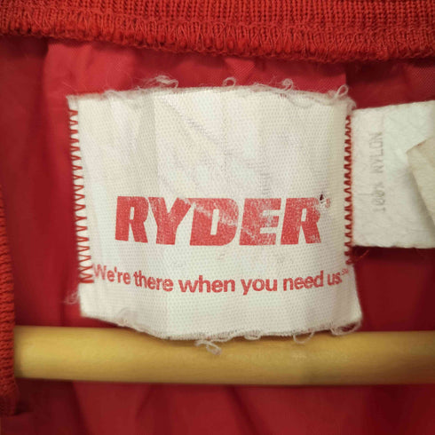RYDER USA製 カレッジキャラクター刺繍ナイロンスタジャン メンズ import:L