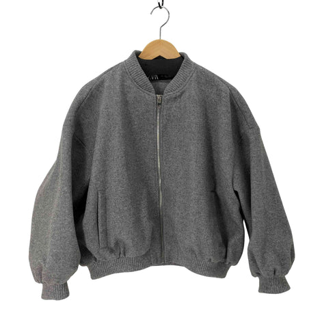 ザラ ZARA ポリエステル ボンバージャケット レディース JPN:L