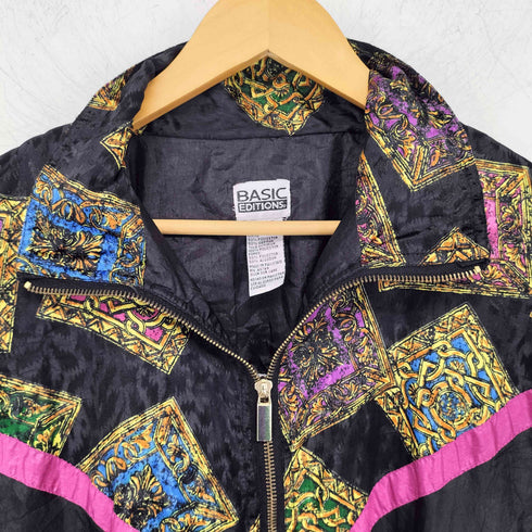 ベーシックエディションズ BASIC EDITIONS 90S 柄入りフルジップライトアウター メンズ import:XL