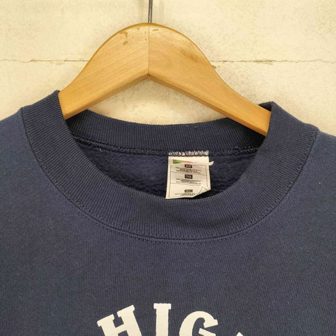 フルーツオブザルーム FRUIT OF THE LOOM 90s~00s USA製 best WARREN HIGH SCHOOL カレッジプリント裏起毛クルーネックトレーナー メンズ XL