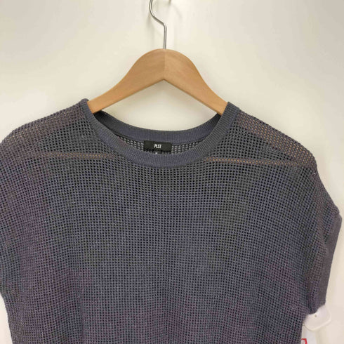 プラステ PLST 24AW ラメメッシュフレンチスリーブセーター レディース