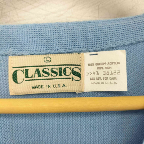 クラシック CLASSICS USA製 アクリルニットカーディガン メンズ import:L