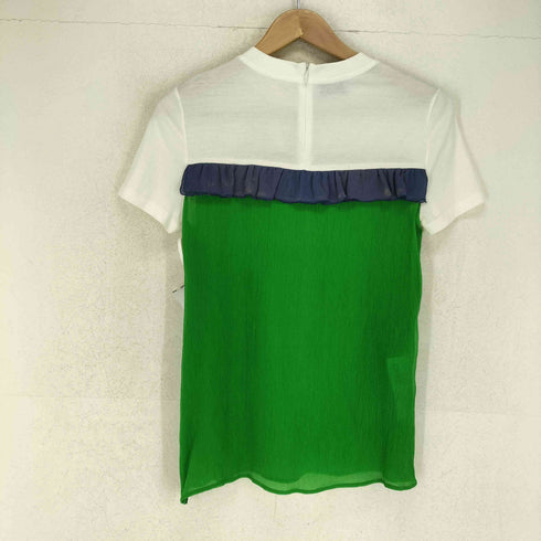 プラダ PRADA フリル切替 半袖シャツ レディース import:XS