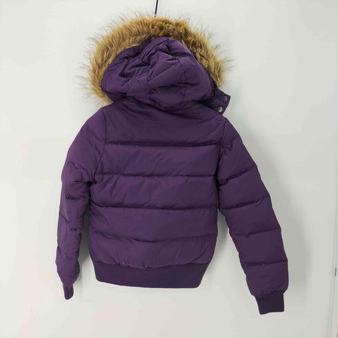 トミー TOMMY girl 刺繍ロゴ フードファー ダウンジャケット レディース M