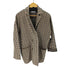 ザラ ZARA 千鳥格子柄 ニットダブルテーラードジャケット レディース import:M