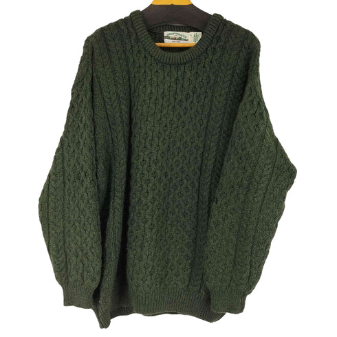 アランクラフト aran crafts MERINO WOOL ケーブル編み ニット メンズ  XL