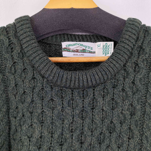 アランクラフト aran crafts MERINO WOOL ケーブル編み ニット メンズ  XL