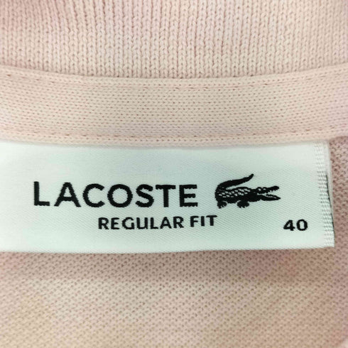 ラコステ LACOSTE ロゴ刺繍 S/S コットンポロシャツ レディース 40
