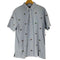 ラルフローレン RALPH LAUREN KNIT OXFORD 総柄ランダム刺繍ストライプ S/S BDポロシャツ メンズ import:XL