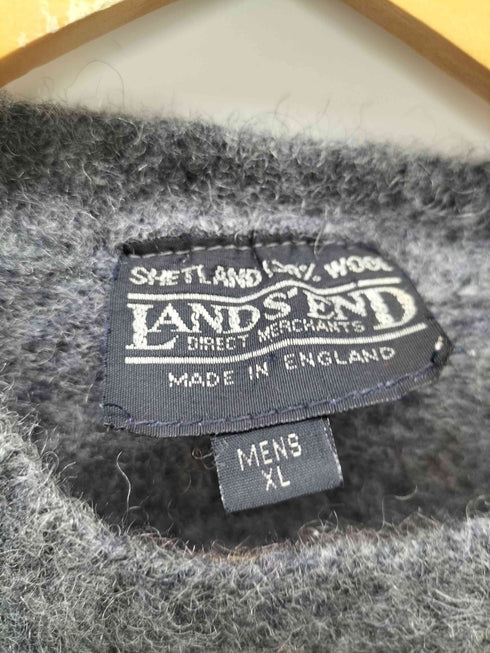 ランズエンド LANDS END 80S 英国製 SHETLAND WOOL シェットランドウール ニット セーター レディース import:XL
