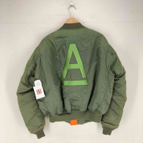アルファインダストリーズ ALPHA INDUSTRIES 80s USA製 Aワッペン刺繍 MA-1 フライトジャケット メンズ L