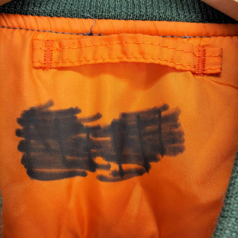 アルファインダストリーズ ALPHA INDUSTRIES 80s USA製 Aワッペン刺繍 MA-1 フライトジャケット メンズ L