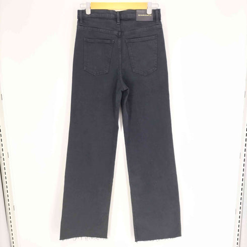 ザラ ZARA Wide Leg Black Denim ワイド レッグ ブラック デニム レディース 28