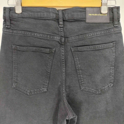 ザラ ZARA Wide Leg Black Denim ワイド レッグ ブラック デニム レディース 28