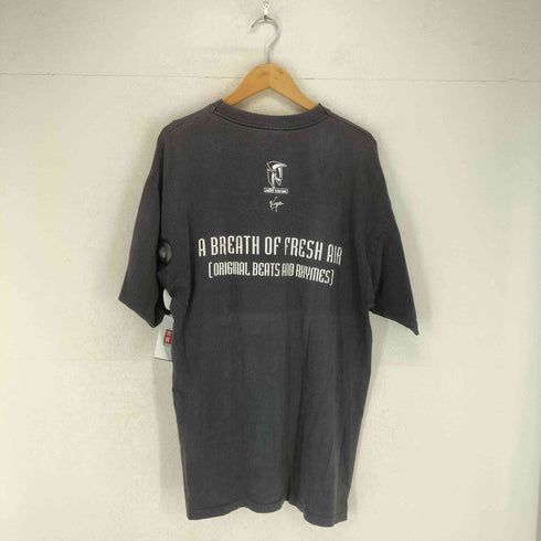 T-AMERICA 90s- USA製 袖裾シングル 両面プリントクルーネックTシャツ メンズ XL