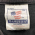 T-AMERICA 90s- USA製 袖裾シングル 両面プリントクルーネックTシャツ メンズ XL