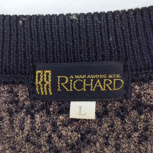 RICHARD トラ刺繍 ニット メンズ L