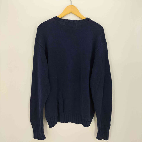 ポロバイラルフローレン Polo by RALPH LAUREN 90S ポニー 刺繍 クルーネック コットン ニット セーター メンズ import:L