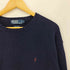 ポロバイラルフローレン Polo by RALPH LAUREN 90S ポニー 刺繍 クルーネック コットン ニット セーター メンズ import:L