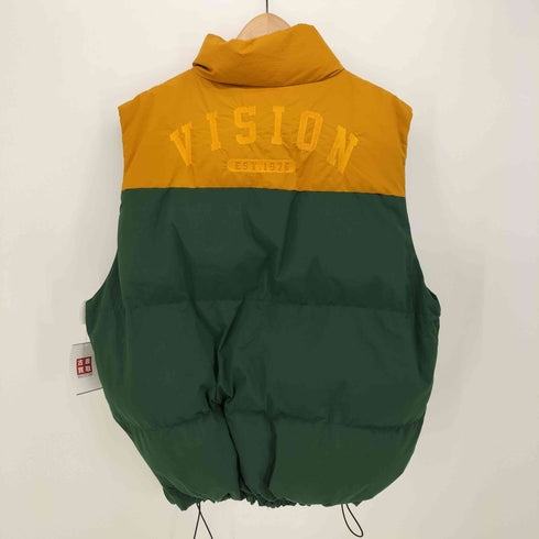 ヴィジョンストリートウェア VISION STREET WEAR バック ロゴ 刺繍 バイカラー 中綿 ナイロン ベスト メンズ JPN:L