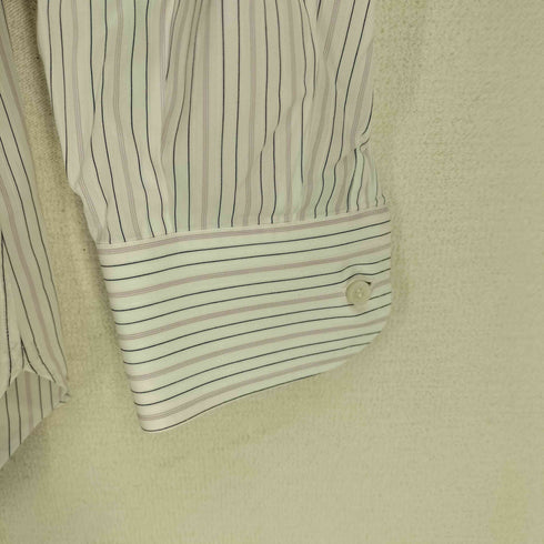 ブリオーニ BRIONI イタリア製 コットン ストライプ L/S シャツ メンズ 43/17