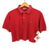シュミーズラコステ CHEMISE LACOSTE 90s 文字ワニ クロップド 鹿の子 ポロシャツ レディース US:4