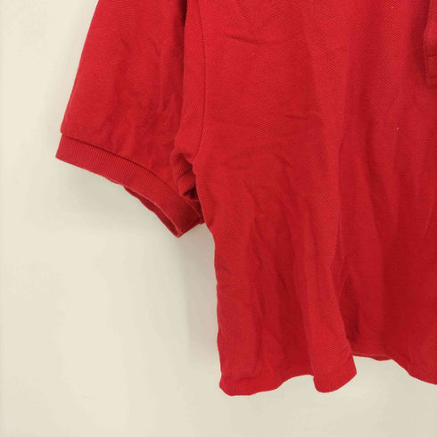 シュミーズラコステ CHEMISE LACOSTE 90s 文字ワニ クロップド 鹿の子 ポロシャツ レディース US:4