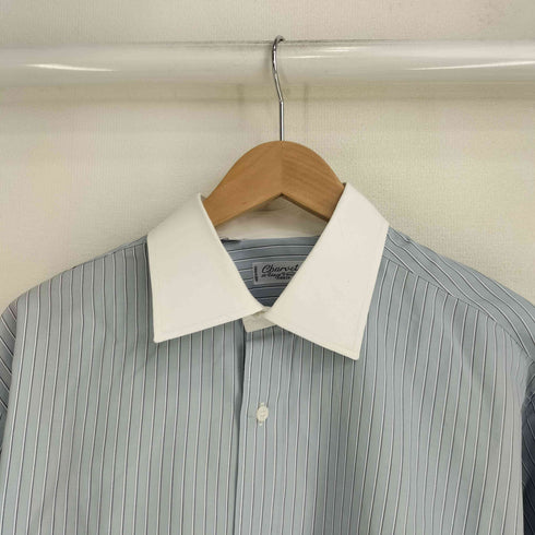 Charvet フランス製 コットン ストライプ L/S シャツ メンズ import:L