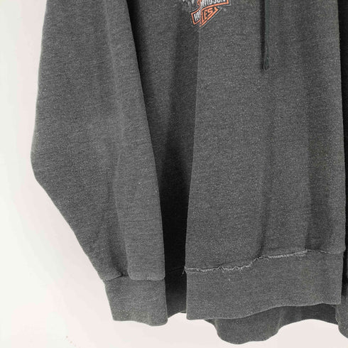 ハーレーダビッドソン HARLEY-DAVIDSON 90-00s Skull Grunge Hoodie メンズ L