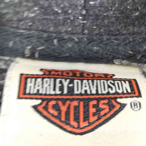 ハーレーダビッドソン HARLEY-DAVIDSON 90-00s Skull Grunge Hoodie メンズ L