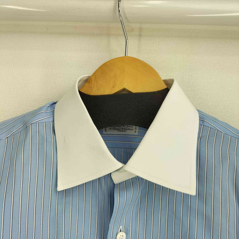 Charvet フランス製 コットン ストライプ L/S シャツ メンズ import:L