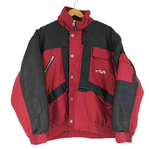 フィラスポーツ FILA SPORTS 90S ロゴ刺繍 中綿 ナイロンジャケット メンズ M