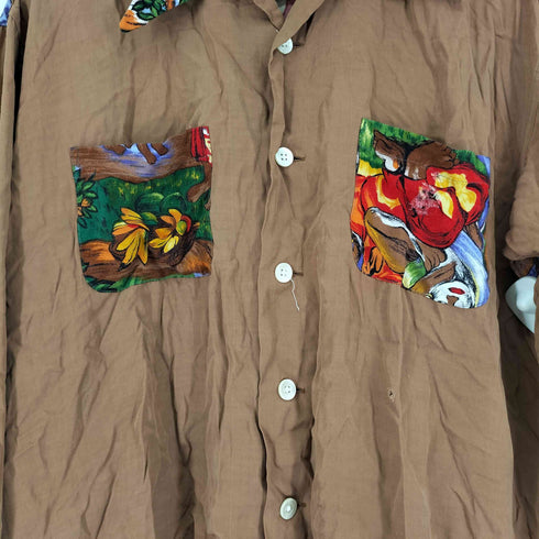 70S 総柄切り替え L/S シャツ メンズ 3