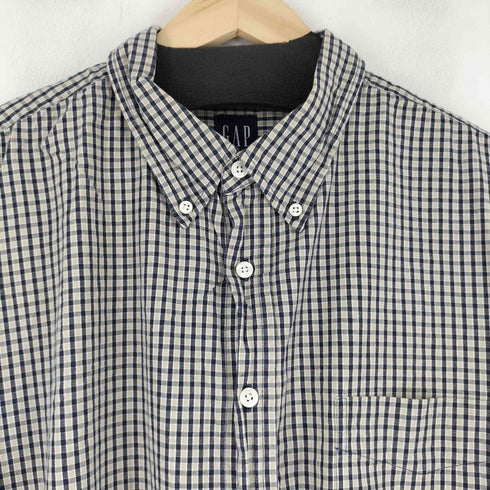 ギャップ Gap 90S 紺タグ チェック L/S BDシャツ メンズ XL