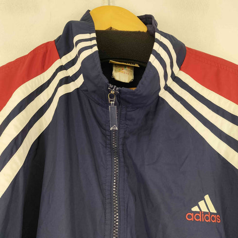 アディダス adidas 90S ロゴ刺繍 万国旗タグ ナイロンジャケット メンズ L