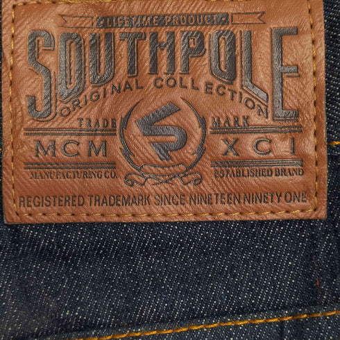 サウスポール SOUTHPOLE インディゴ ストレートデニムパンツ メンズ 32×32