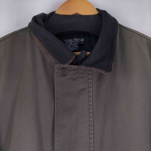 ノーティカ NAUTICA 90S 襟レザー ハンティングジャケット メンズ XL
