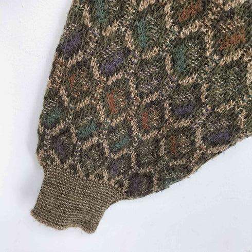 ファーラー FARAH メキシコ製 総柄 アクリルニットセーター メンズ JPN:L