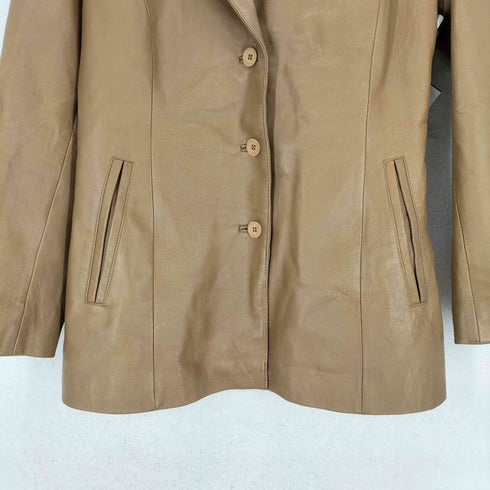 CIRO CITTERIO GENUINE LEATHER 3Bテーラードジャケット レディース L