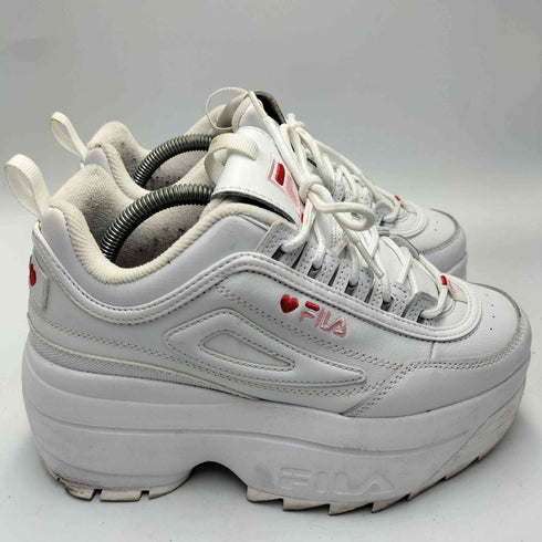 フィラ FILA 21AW Disruptor II Wedge Heart WHITE ディスラプター2 ウェッジ ハート スニーカー レディース JPN:24