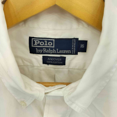 ポロバイラルフローレン Polo by RALPH LAUREN 90S ポニー刺繍 ANDOVER ボタンダウン 半袖シャツ メンズ 16