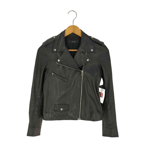 アルアバイル allureville シープスキン レザーライダースジャケット レディース JPN:2