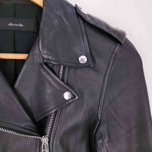 アルアバイル allureville シープスキン レザーライダースジャケット レディース JPN:2