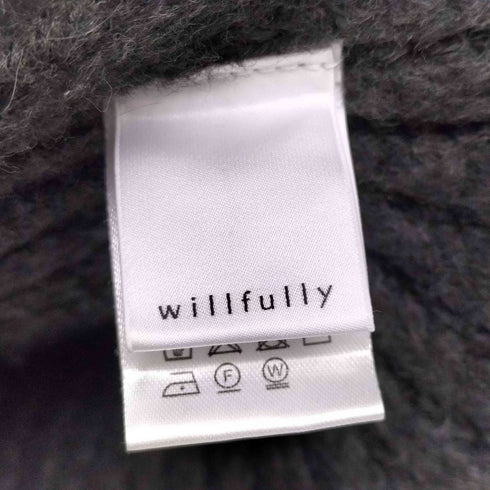 ウィルフリー willfully traverse cable half sleeve knit レディース FREE