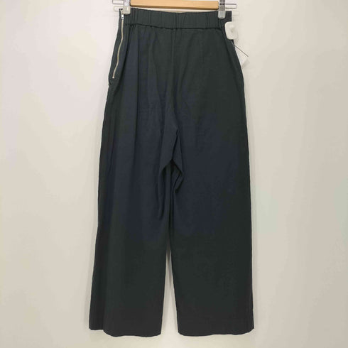 マカフィー MACPHEE 23SS コットンレーヨンストレッチ セミワイドクロップドパンツ レディース 32