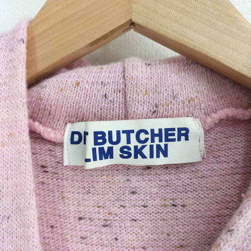 ダイエットブッチャースリムスキン DIET BUTCHER SLIM SKIN 00S 初期 ウール混 ナイロン デザインポケット マーブル ニット プルオーバーパーカー レディース